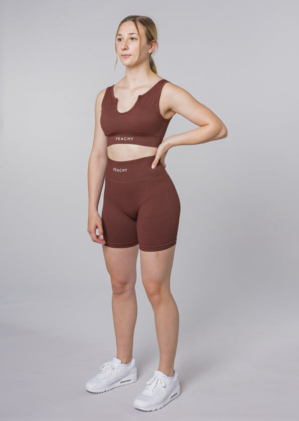 [LASTCHANCE] Ensemble d'été Ribbed LUXE (short et soutien-gorge de sport)