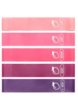 Booty Bands / 5 fitness bands in various strengths (Peachy Edition)