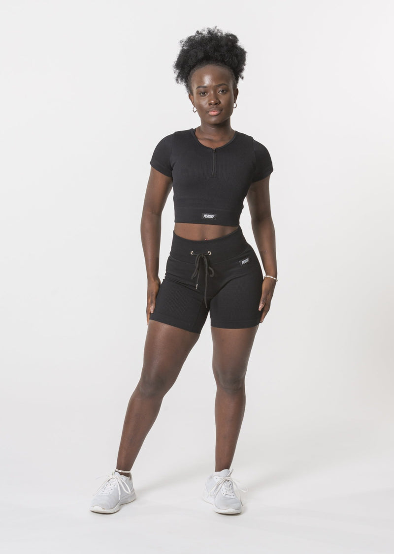 [LASTCHANCE] Ensemble d'été côtelé WAVE (short + t-shirt)