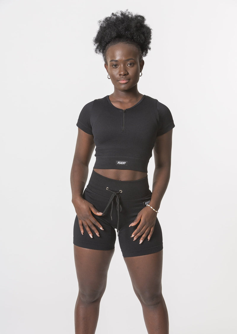 [LASTCHANCE] Ensemble d'été côtelé WAVE (short + t-shirt)