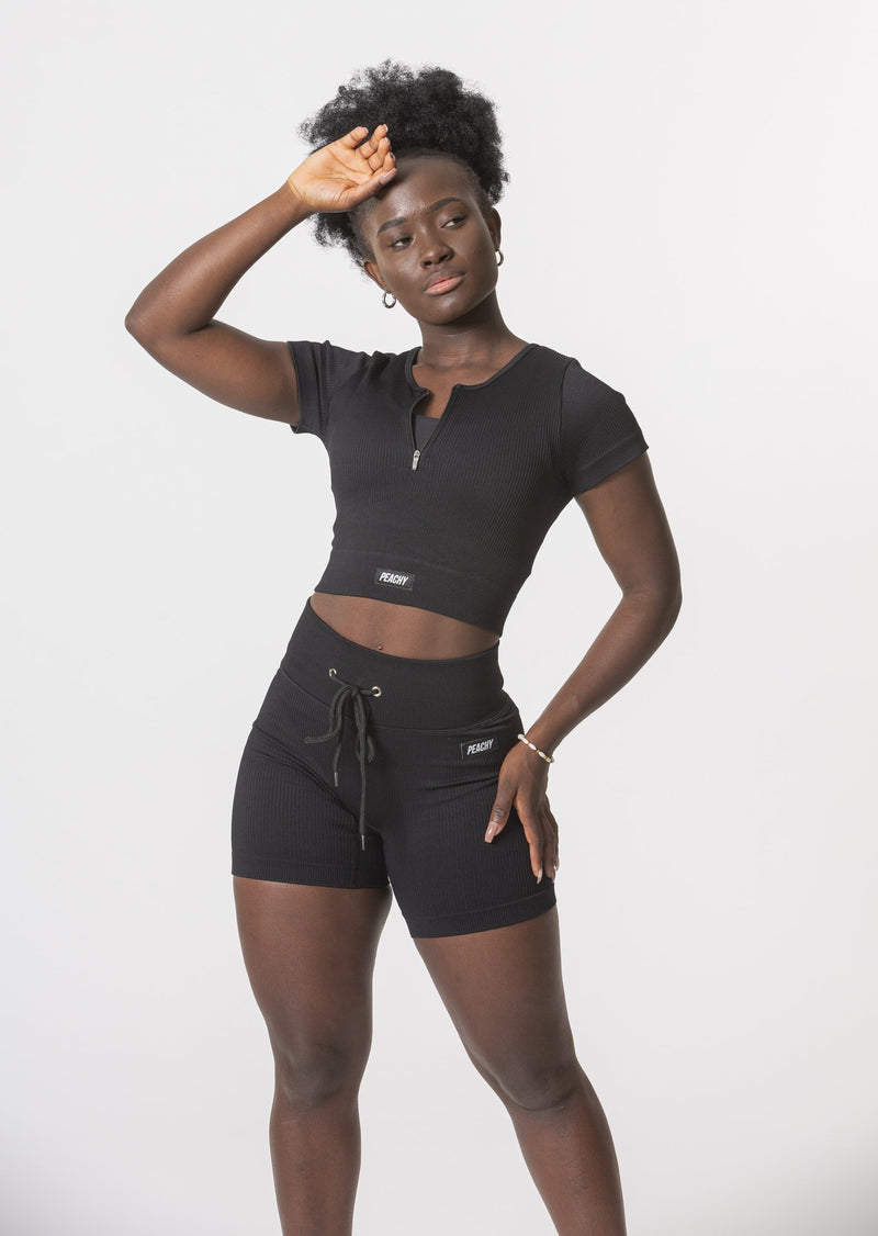 [LASTCHANCE] Ensemble d'été côtelé WAVE (short + t-shirt)
