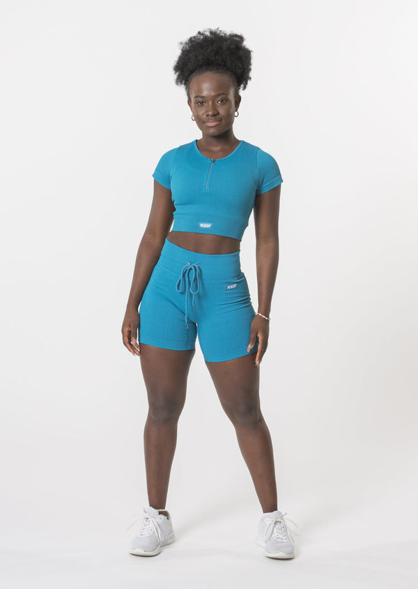 [LASTCHANCE] Ribbed WAVE Summer Set (Shorts + T-shirt)