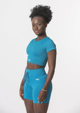 [LASTCHANCE] Ensemble d'été côtelé WAVE (short + t-shirt)