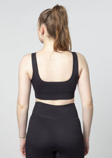 Soutien-gorge à col en V Ribbed LUXE [LASTCHANCE]