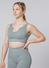 Soutien-gorge à col en V Ribbed LUXE [LASTCHANCE]