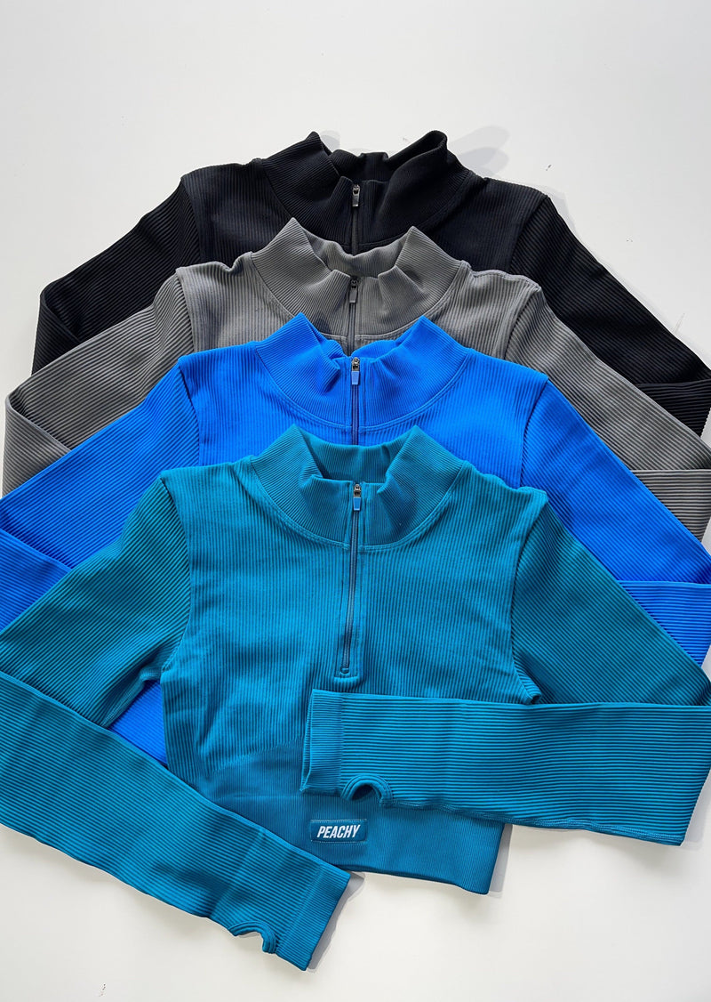 [LASTCHANCE] Chemise à manches longues côtelée WAVE