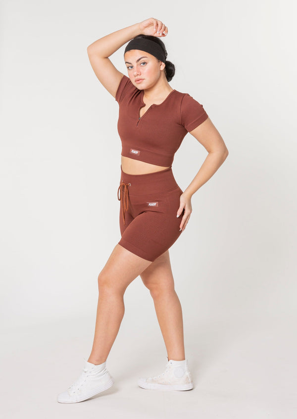 [LASTCHANCE] Ribbed WAVE Summer Set (Shorts + T-shirt)