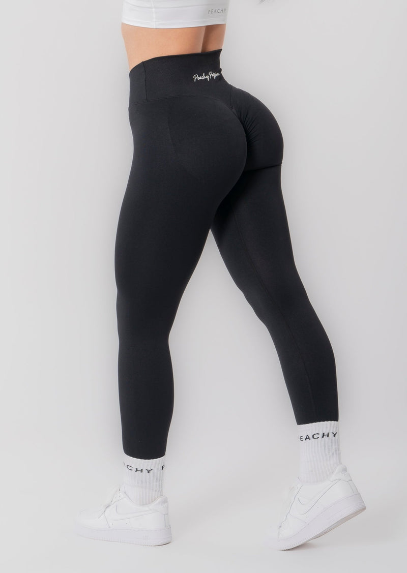 Leggings froissés taille en V