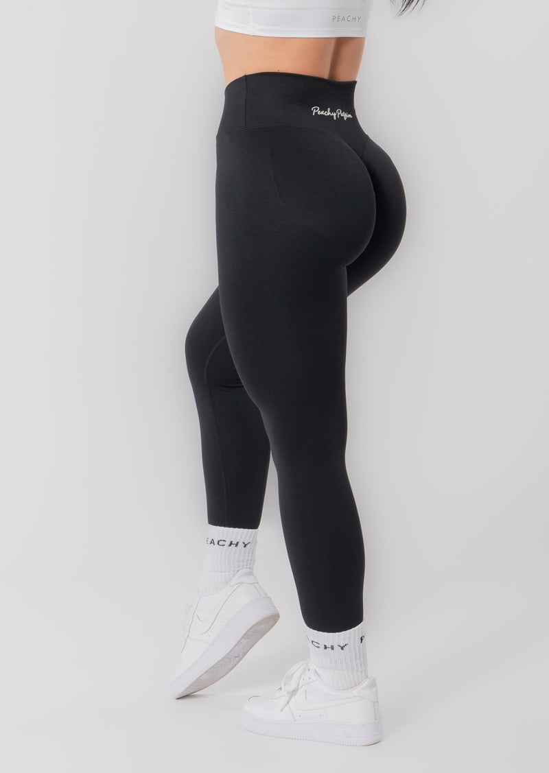 Leggings froissés taille en V