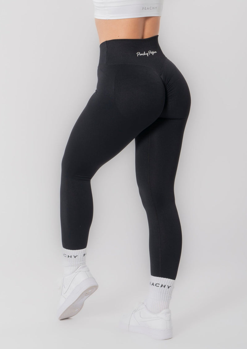Leggings froissés taille en V