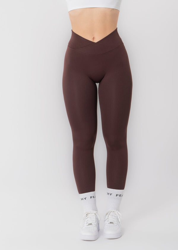 Leggings froissés taille en V
