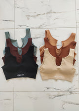 Ribbed LUXE V-Neck Bra [LASTCHANCE]